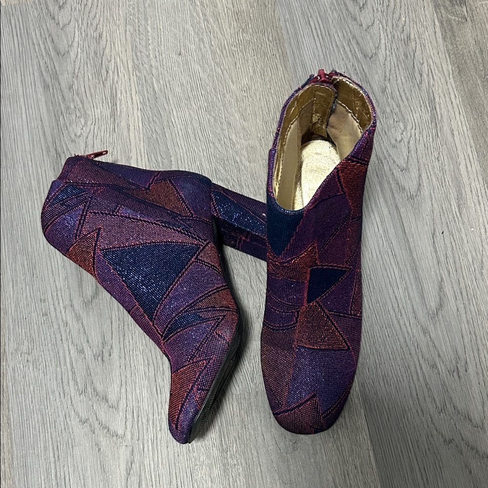 Geometric Patterned Ankle Boots